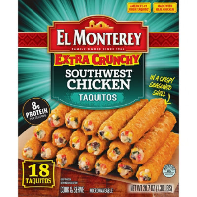 El Monterey Southwest Chicken Crunchy Taquitos 18 Count - 20.7 Oz - Image 8