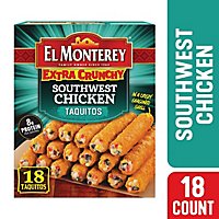 El Monterey Southwest Chicken Extra Crunchy Taquitos 18 Count - 20.7 Oz - Image 1
