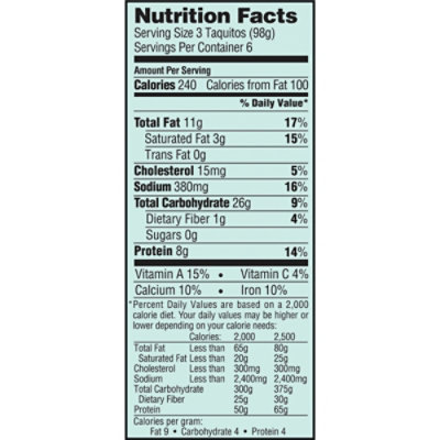 El Monterey Southwest Chicken Crunchy Taquitos 18 Count - 20.7 Oz - Image 5
