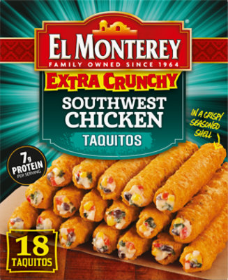 El Monterey Beef, Bean & Cheese Flavor Chimichangas, 30.4 oz, 8 Count  (Frozen) 