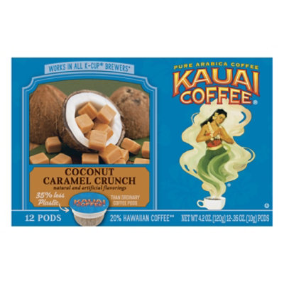 Kauai Coffee Coffee K-Cups Coconut Caramel Crunch - 12-0.35 Oz - Image 1