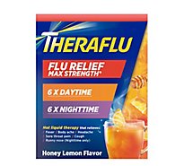 Theraflu Multi-Symptom Nighttime Severe Cold & Cough Packets Day & Night Relief - 12 Count