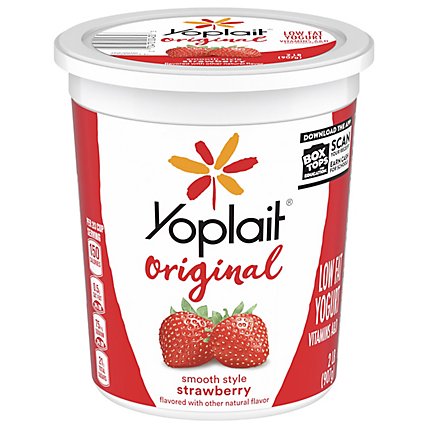 Yoplait Original Yogurt Low Fat Smooth Style Strawberry Flavored - 2 Lb - Image 2