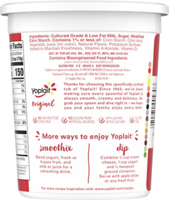 Yoplait Original Yogurt Low Fat Smooth Style Strawberry Flavored - 2 Lb - Image 5
