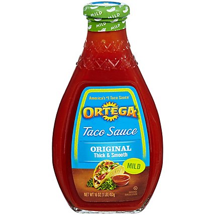 Ortega Taco Sauce Thick & Smooth Original Mild Bottle - 16 Oz - Image 3