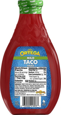 Ortega Taco Sauce Thick & Smooth Original Mild Bottle - 16 Oz - Image 5