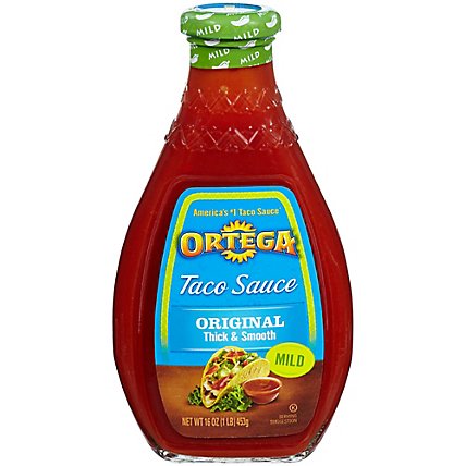 Ortega Taco Sauce Thick & Smooth Original Mild Bottle - 16 Oz - Image 1