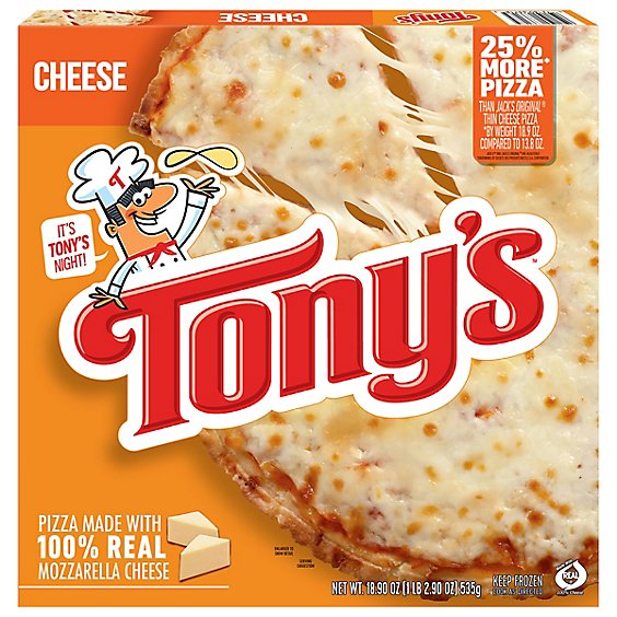 Tonys Pizzeria Pizza Cheese Frozen - 18.9 Oz