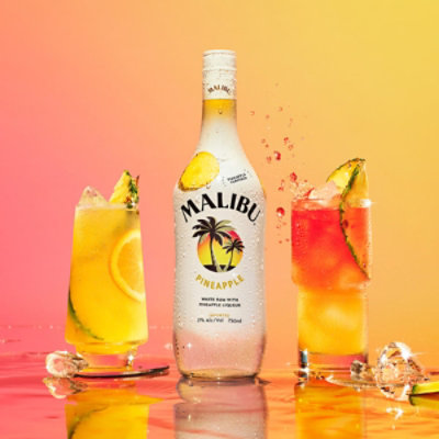 Malibu Rum Caribbean Pineapple Flavor 42 Proof - 750 Ml - Image 4