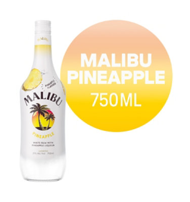 Malibu Rum Caribbean Pineapple Flavor 42 Proof - 750 Ml - Image 1