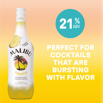 Malibu Rum Caribbean Pineapple Flavor 42 Proof - 750 Ml - Image 3