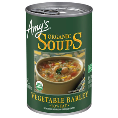 Amys Soups Organic Low Fat Vegetable Barley - 14.1 Oz