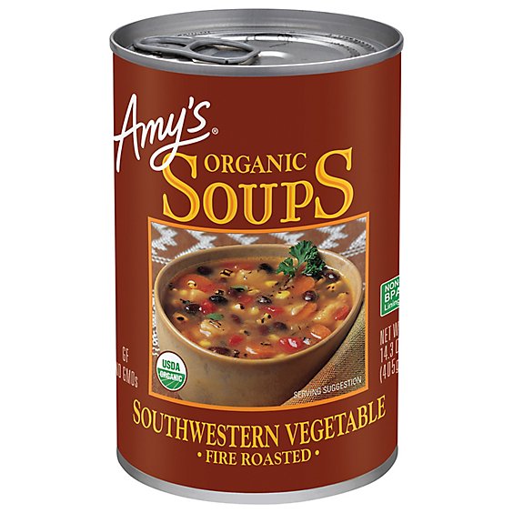Amy's Organic Fire Roasted Southwestern Vegetable Soup - 14.3 Oz
