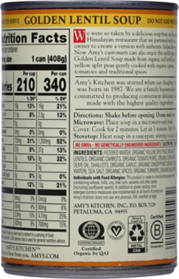 Amy's Golden Lentil Soup - 14.4 Oz - Image 5