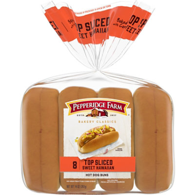 Pepperidge Farm Bakery Classics Top Sliced Sweet Hawaiian Hot Dog Buns - 14 Oz