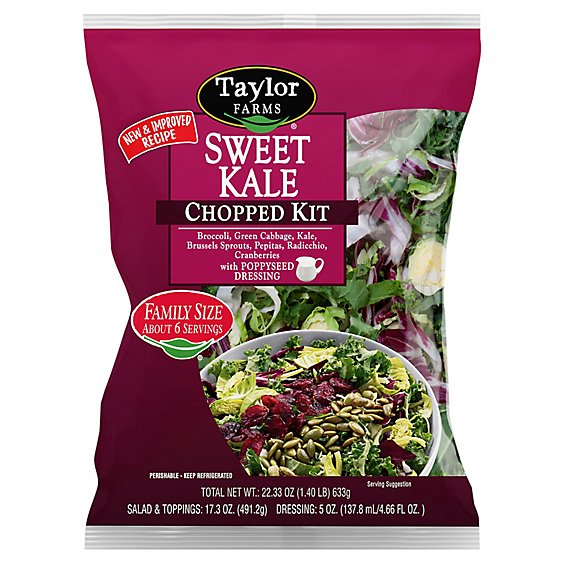Taylor Farms Sweet Kale Family Size Chopped Salad Kit Bag - 22.3 Oz