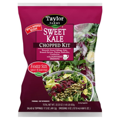 Taylor Farms Sweet Kale Family Size Chopped Salad Kit Bag - 22.3 Oz