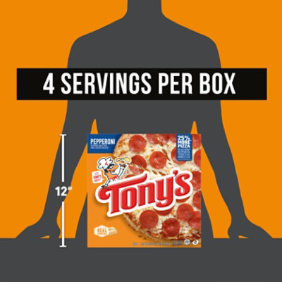 Tonys Pizzeria Pizza Pepperoni Frozen - 18.56 Oz - Image 4