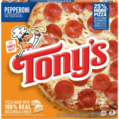 Tonys Pizzeria Pizza Pepperoni Frozen - 18.56 Oz