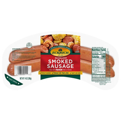 Eckrich Sausage Smoked Skinless - 14 Oz