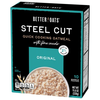 Better Oats Oat Revolution! Oatmeal Instant with Flax Steel Cut Classic - 10 Count - Image 2