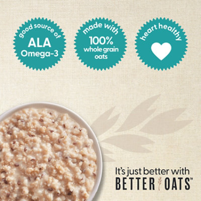 Better Oats Oat Revolution! Oatmeal Instant with Flax Steel Cut Maple & Brown Sugar - 10 Count - Image 2