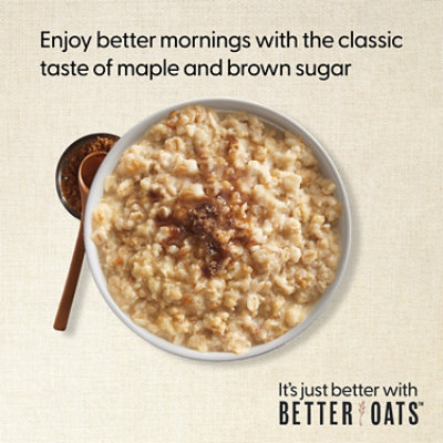 Better Oats Oat Revolution! Oatmeal Instant with Flax Steel Cut Maple & Brown Sugar - 10 Count - Image 4