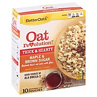 Better Oats Oat Revolution! Oatmeal Instant Thick Cut With Flax Maple & Brown Sugar - 15.1 Oz - Image 1