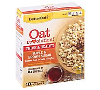 Better Oats Oat Revolution! Oatmeal Instant Thick Cut With Flax Maple & Brown Sugar - 15.1 Oz