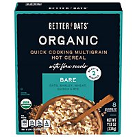 Better Oats Raw Pure & Simple Cereal Organic Hot Instant Multigrain Bare - 8 Count - Image 2