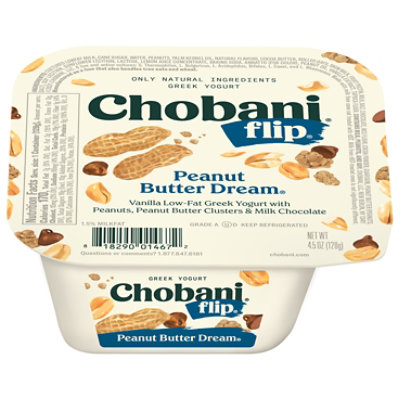 Chobani Flip Chocolate Peanut Butter Dream Low-Fat Greek Yogurt - 4.5 Oz - Image 3