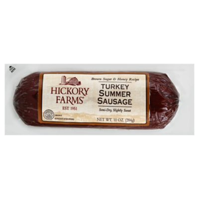  Hickory Farms Turkey Summer Sausage Net WT.10 OZ : Grocery &  Gourmet Food