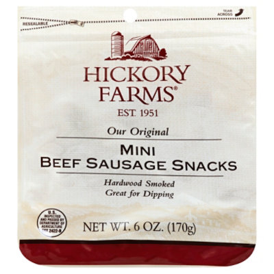 Hickory Farms Sausage Snacks Mini Beef Original - 6 Oz