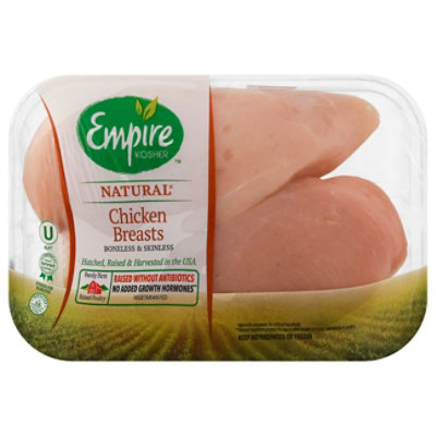 Empire Chicken Breasts Boneless Skinless Kosher 1.25 Lb JewelOsco