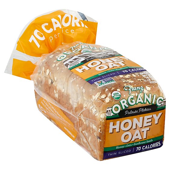 Franz Bread Organic Palouse Honey Oat Thin Sliced - 18 Oz