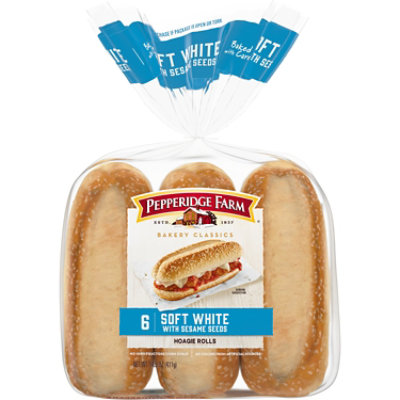 Pepperidge Farm Bakery Classics Soft White with Sesame Seeds Hoagie Rolls - 14.5 Oz