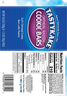 Tastykake Oatmeal Raisin Soft Cookies Bar - 10.5 Oz - Image 6