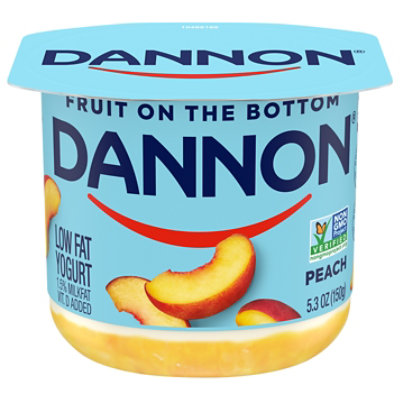 Dannon Fruit on the Bottom Peach Low Fat Yogurt 5.3 Oz - Image 3