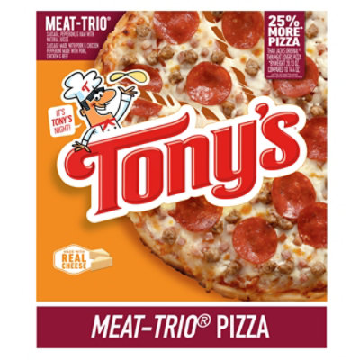 Tonys Pizzeria Pizza Meat Trio Frozen - 20.13 Oz - Image 2