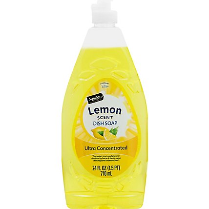 Signature SELECT Dishwashing Liquid Ultra Concentrated Lemon Scent - 24 Fl. Oz. - Image 2