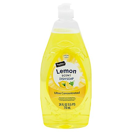 Signature SELECT Dishwashing Liquid Ultra Concentrated Lemon Scent - 24 Fl. Oz. - Image 1