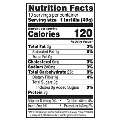 Ortega Tortillas Flour 40% Less Sodium Resealable Pack 10 Count - 14.3 Oz - Image 3