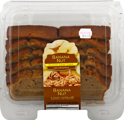 CSM Sliced Banana Nut Loaf Cake - Each - Image 2