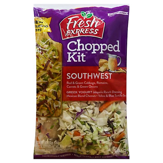 Fresh Express Salad Kit Chopped Southwest Greek Yogurt - 9.1 Oz