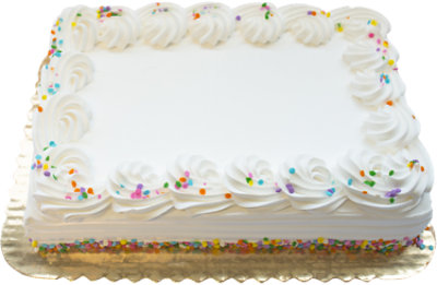 Bakery Cake 1/4 Sheet With White Whip - Each - Image 1