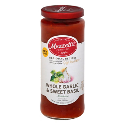 Mezzetta Marinara Sauce Whole Garlic & Sweet Basil Jar - 16.25 Oz