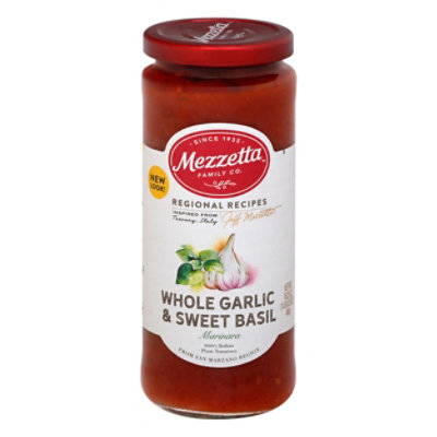 Mezzetta Marinara Sauce Whole Garlic & Sweet Basil Jar - 16.25 Oz