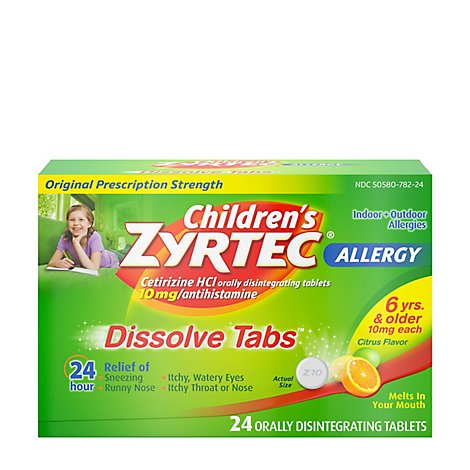 Childrens Zyrtec Oral Dissolve Tabs - 24 Count