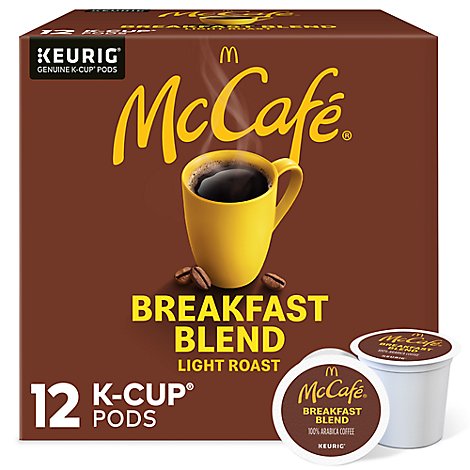 McCafe Coffee Arabica K-Cup Pods Light Roast Breakfast Blend - 12 Count