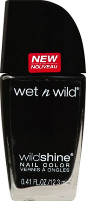 Wet N Wild Shine Nail Black Creme .41 Fl. Oz.